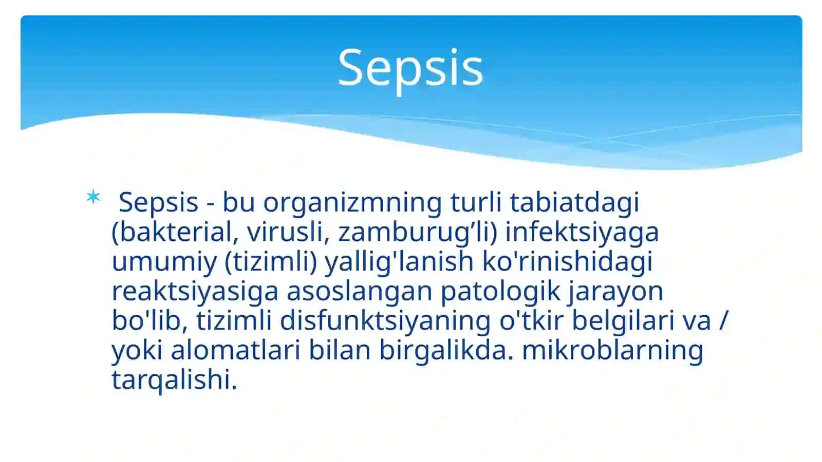 Umumiy xirurgik infektsiya. Sepsis 2