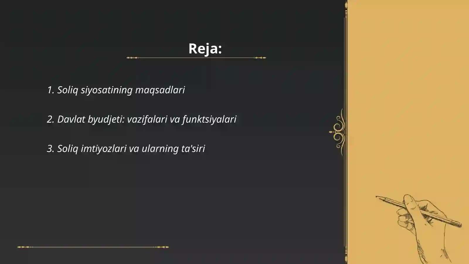 Soliq budjet siyosati 2