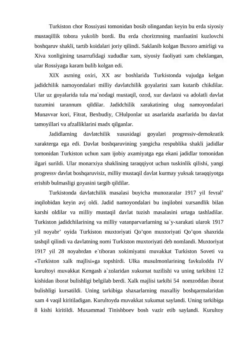 Turkistonda davlatchilik masalasi 2