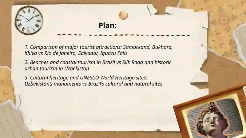Comparison Uzbekistan tourism with Brasil 2