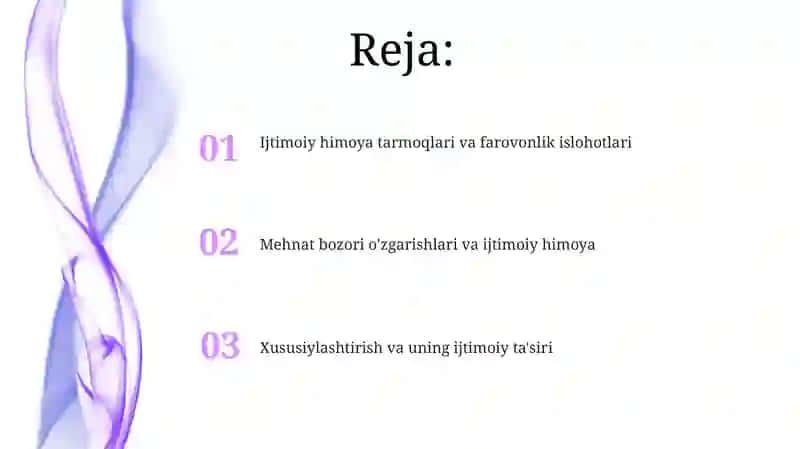 Ijtimoiy himoya tarmoqlari va farovonlik islohotlari 2