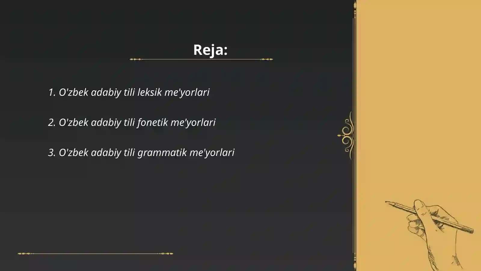 O'zbek adabiy tili me'yorlari 2
