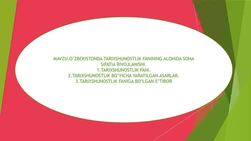 Tarixshunoslik va Manbashunoslik fanidan ta'lim 2