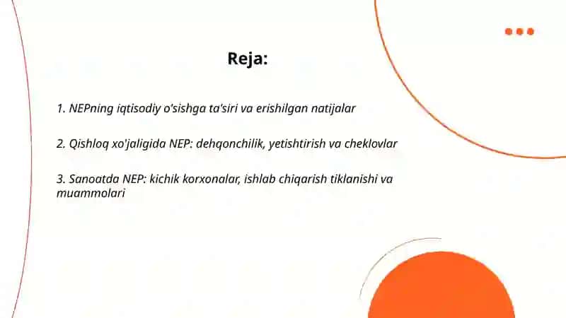 Yangi iqtisodiy siyosat NEP yutuq va zidiyatlar 2