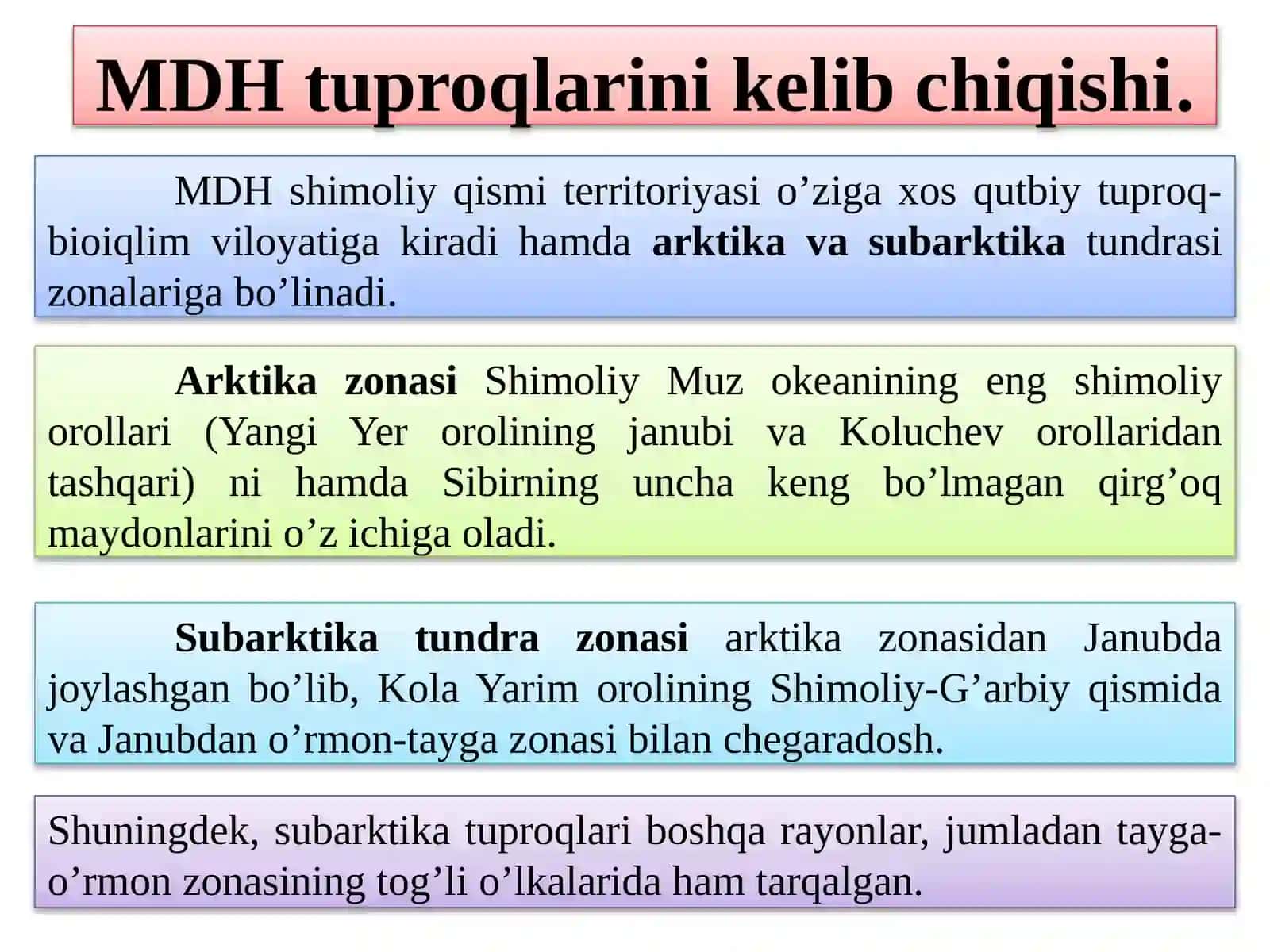 "Qo'ng'ir tusli tog' o'rmon tuproqlari''sida Taqdimoti 2