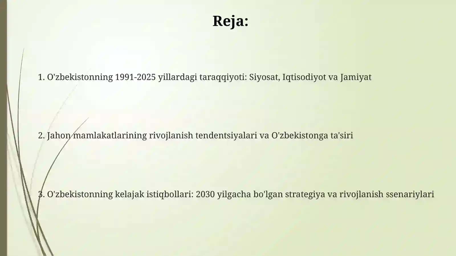 O'zbekistonning mustaqilok yillari 2