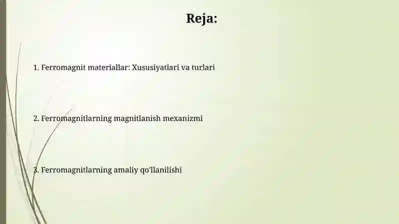 Ferromagnet materiallar 2