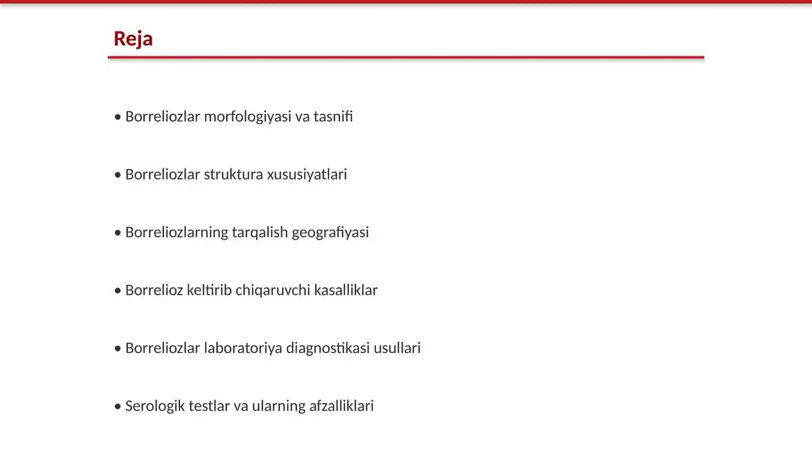 Borreliozlar morfologiyasi, struktura, tarqalganligi keltirib chiqaruvchi kasalliklari laboratoriya diagnostikasi 2
