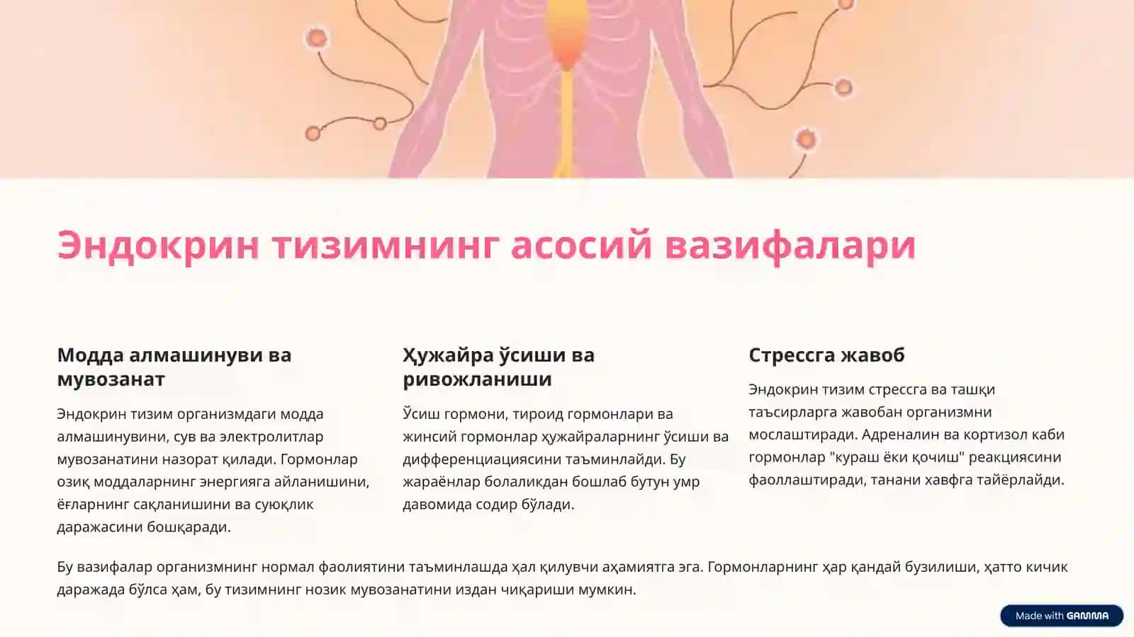 Эндокрин тизим патофизиологиясига кириш 2