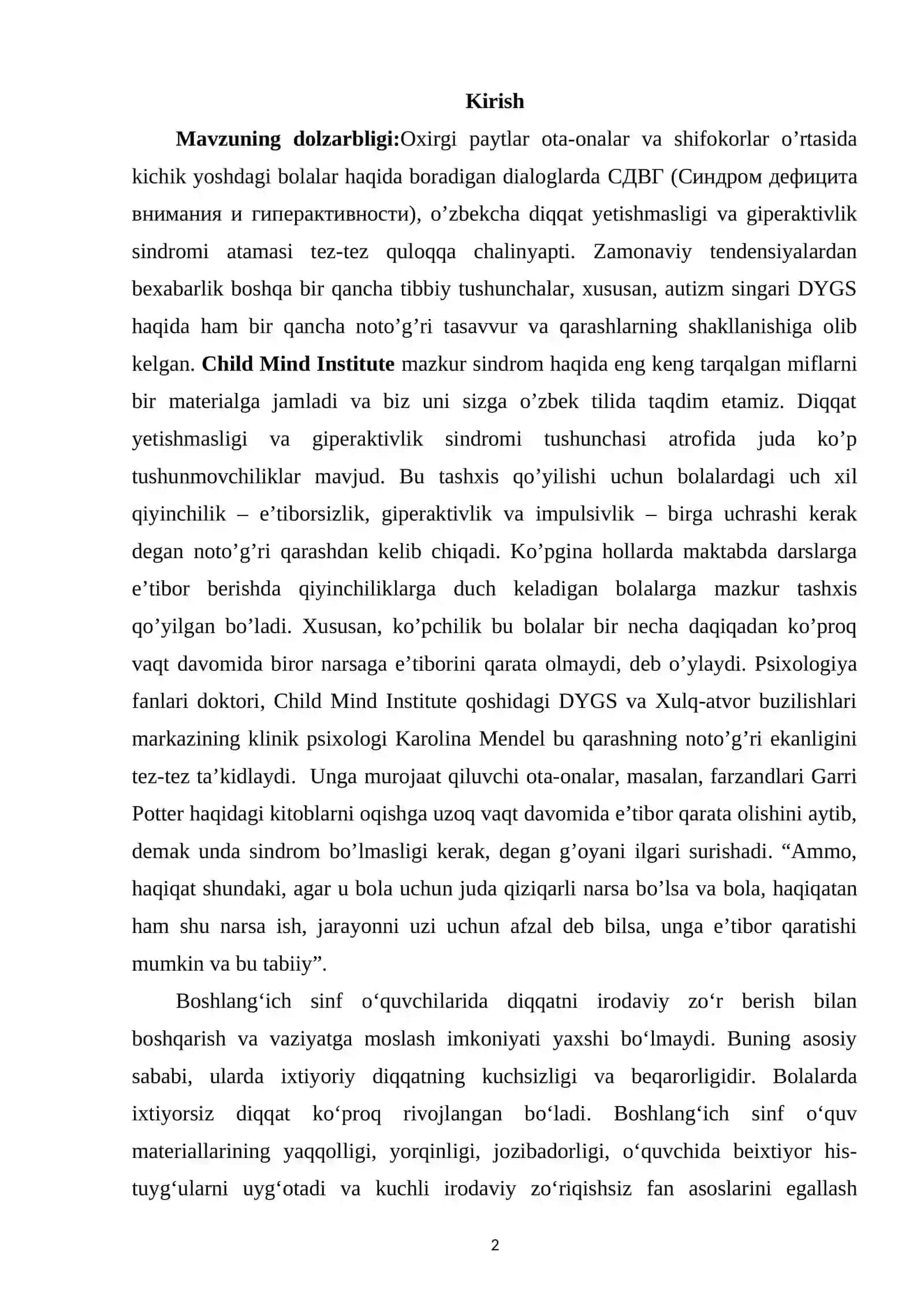 DIQQAT YETISHMOVCHILIK SINDROMI 2