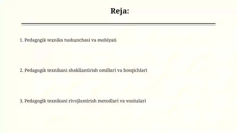 Pedagogik texnika haqida tushuncha va uningshakllantirishuslublari 2