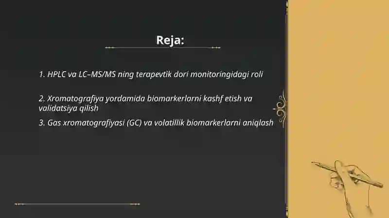 Xromatografiyaning tibbiy-klinik izlanishlaridagi imkoniyatlari 2