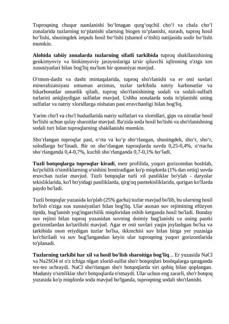 Tuproq tarkibidagi zaharli tuzlarni aniqlash 2