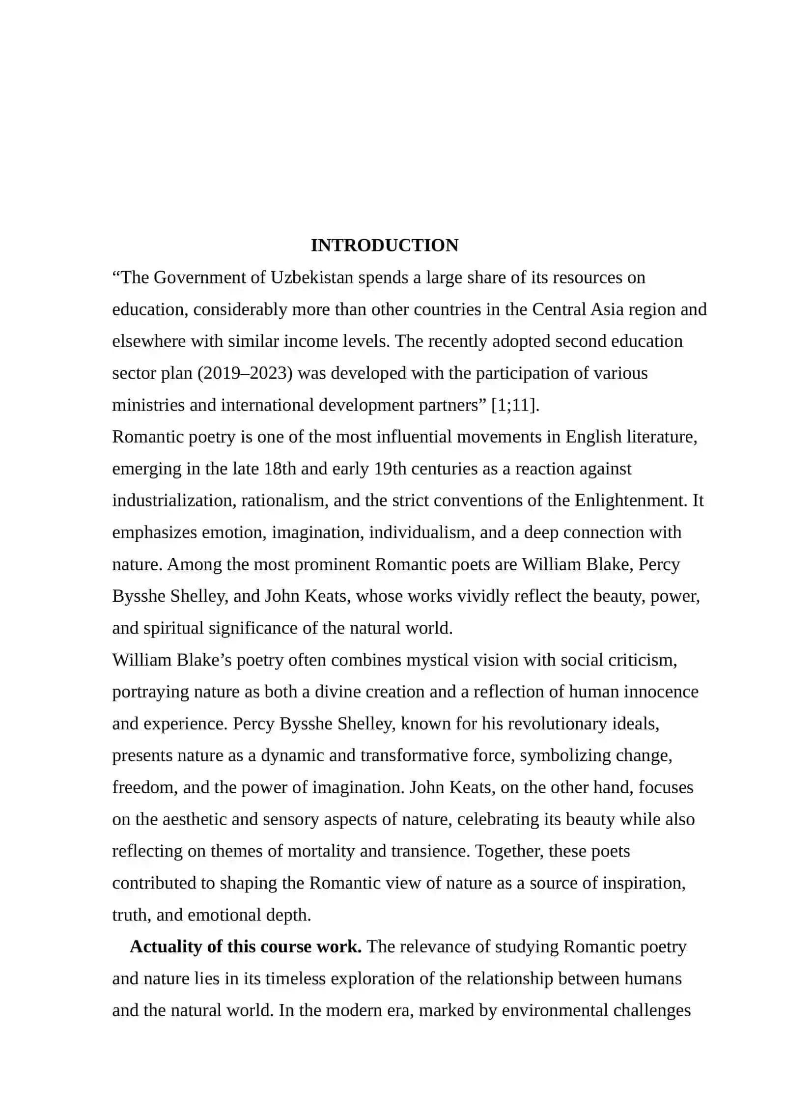 ROMANTIC POETRY AND NATURE BLAKE, SHELLEY, AND KEATS 2