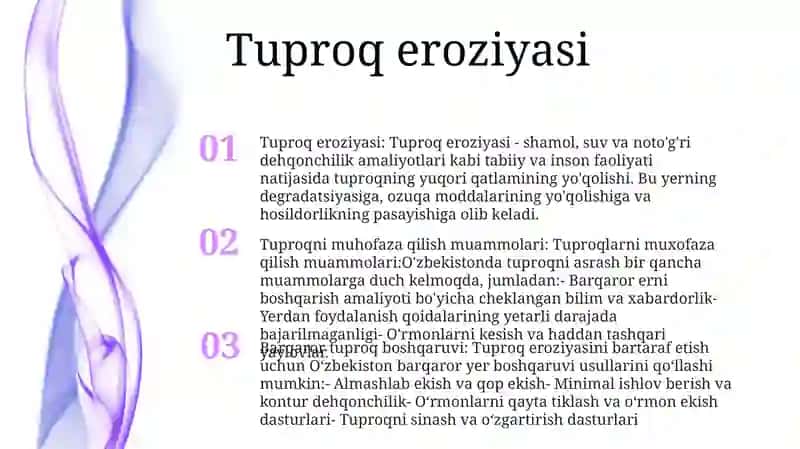 Tuproqlarni Muhofaza Qilish Muammolari 2