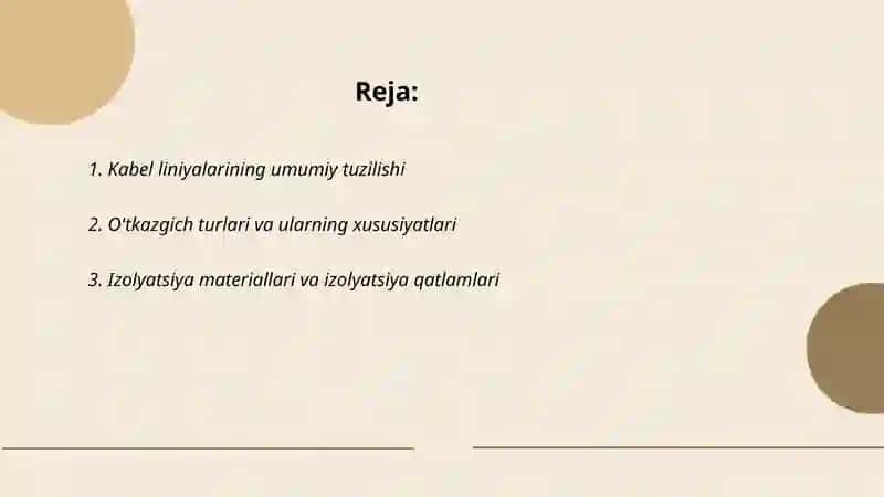 Kabel liniyalarining tuzilishi va muftalari 2
