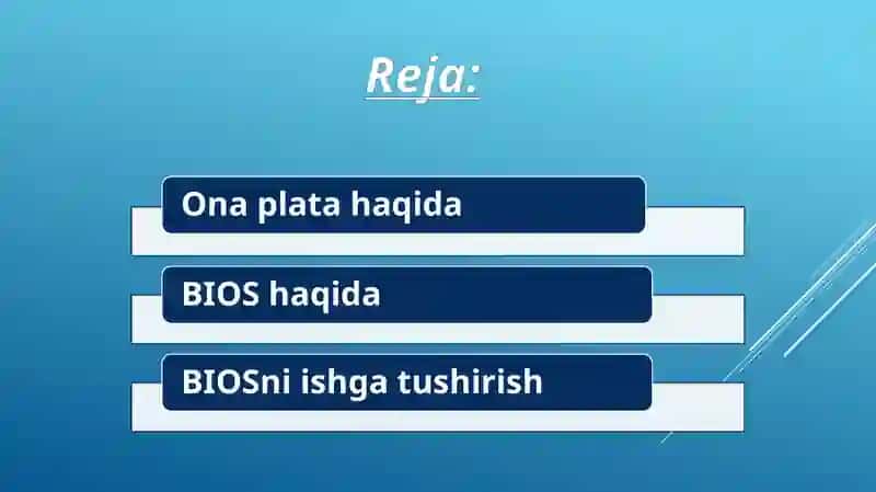 Ona plataga yangi o'rnatilgan xaritani ishini BIOS orqali boshqarish 2