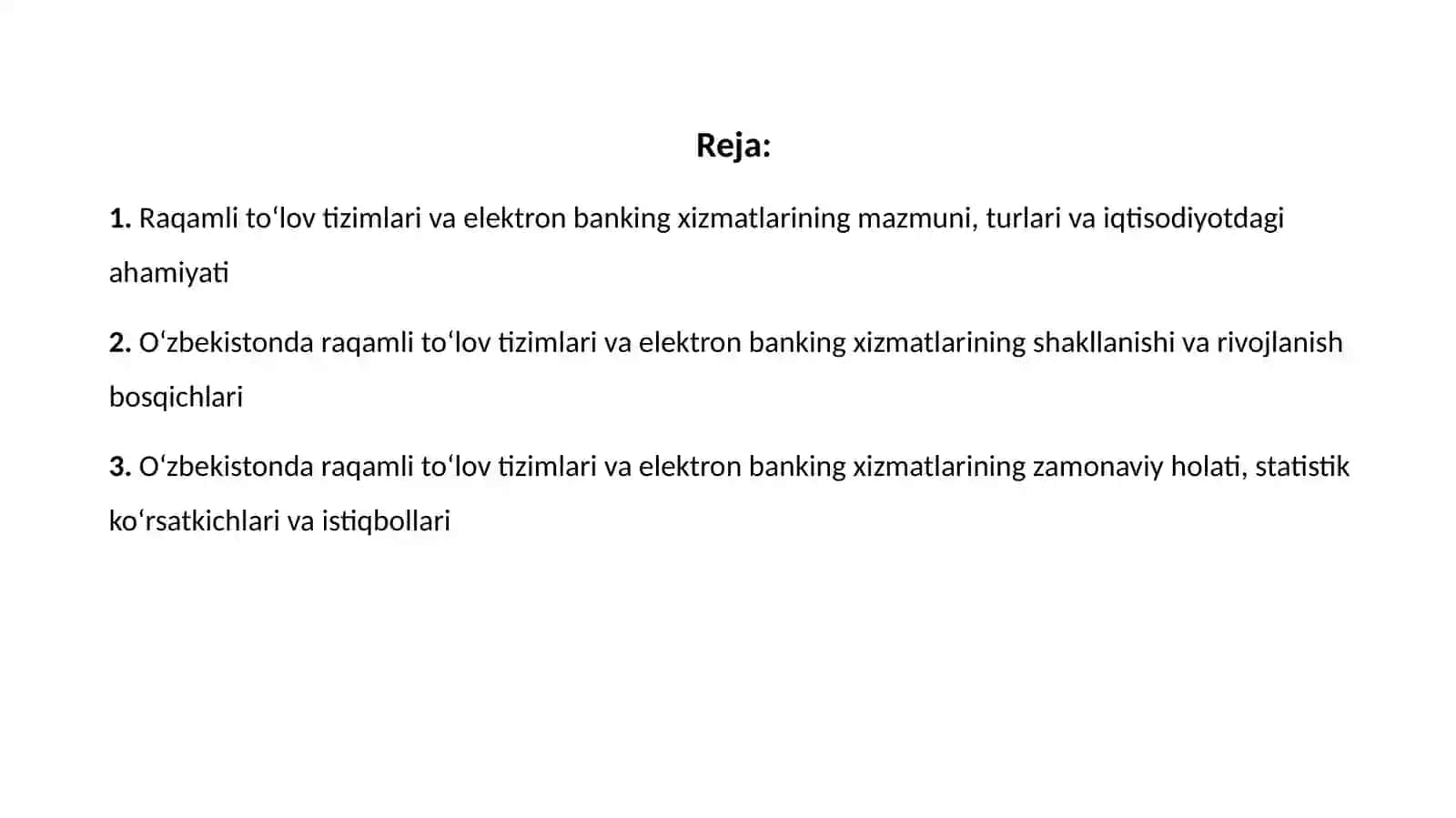 RAQAMLI TO‘LOV TIZIMLARI VA ELEKTRON BANKING XIZMATLARINING O‘ZBEKISTONDA RIVOJI 2