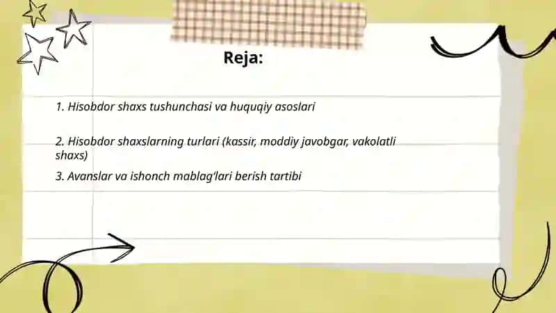 Hisobdor shaxslar bilan hisob-kitoblar hisobi 2