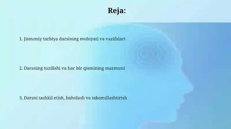 Jismoniy tarbiya darsi mashg'ulotlarining asosiy shakli 2