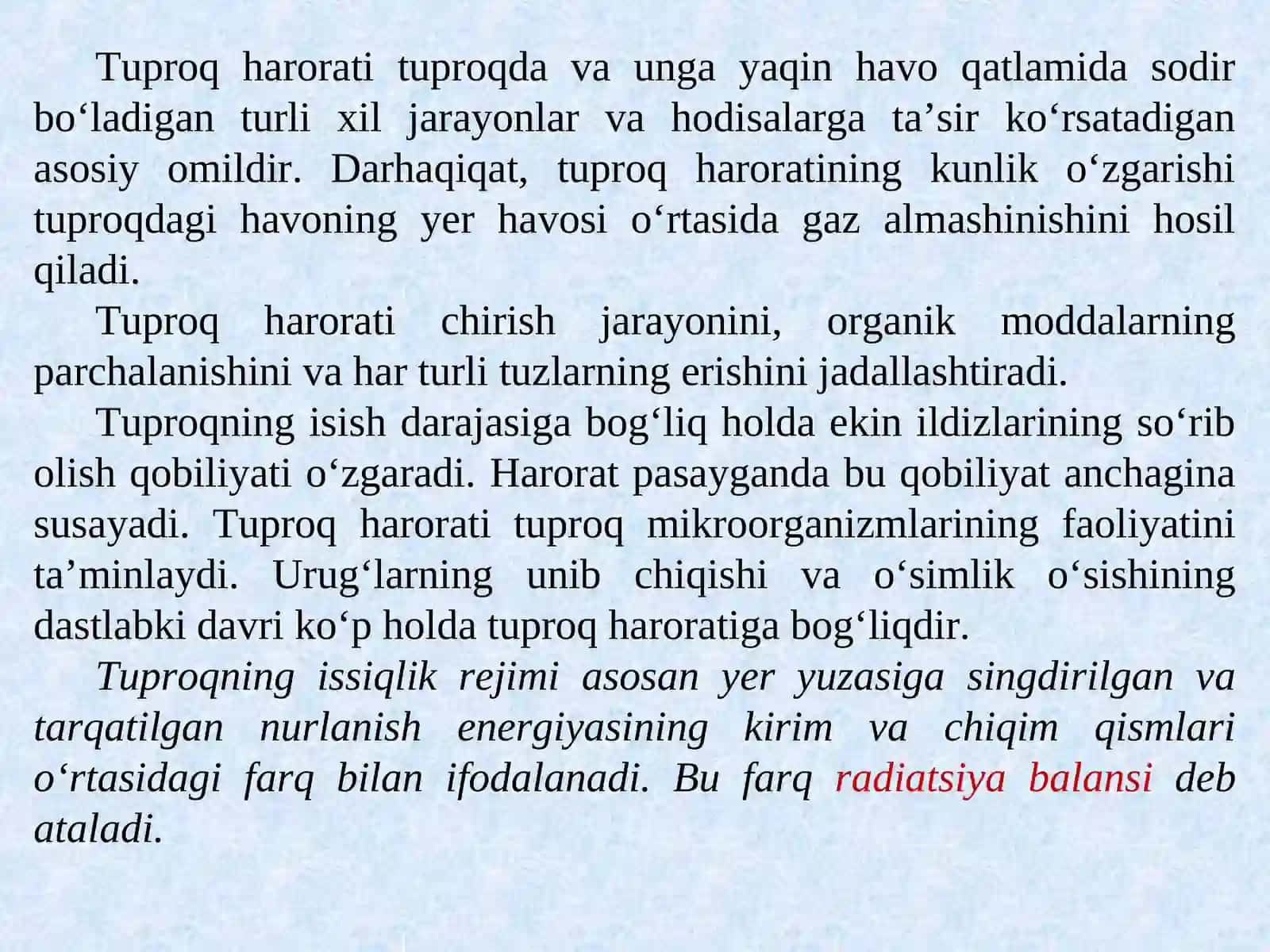 IQLIMSHUNOSLIK VAGIDROLOGIYA fani 2