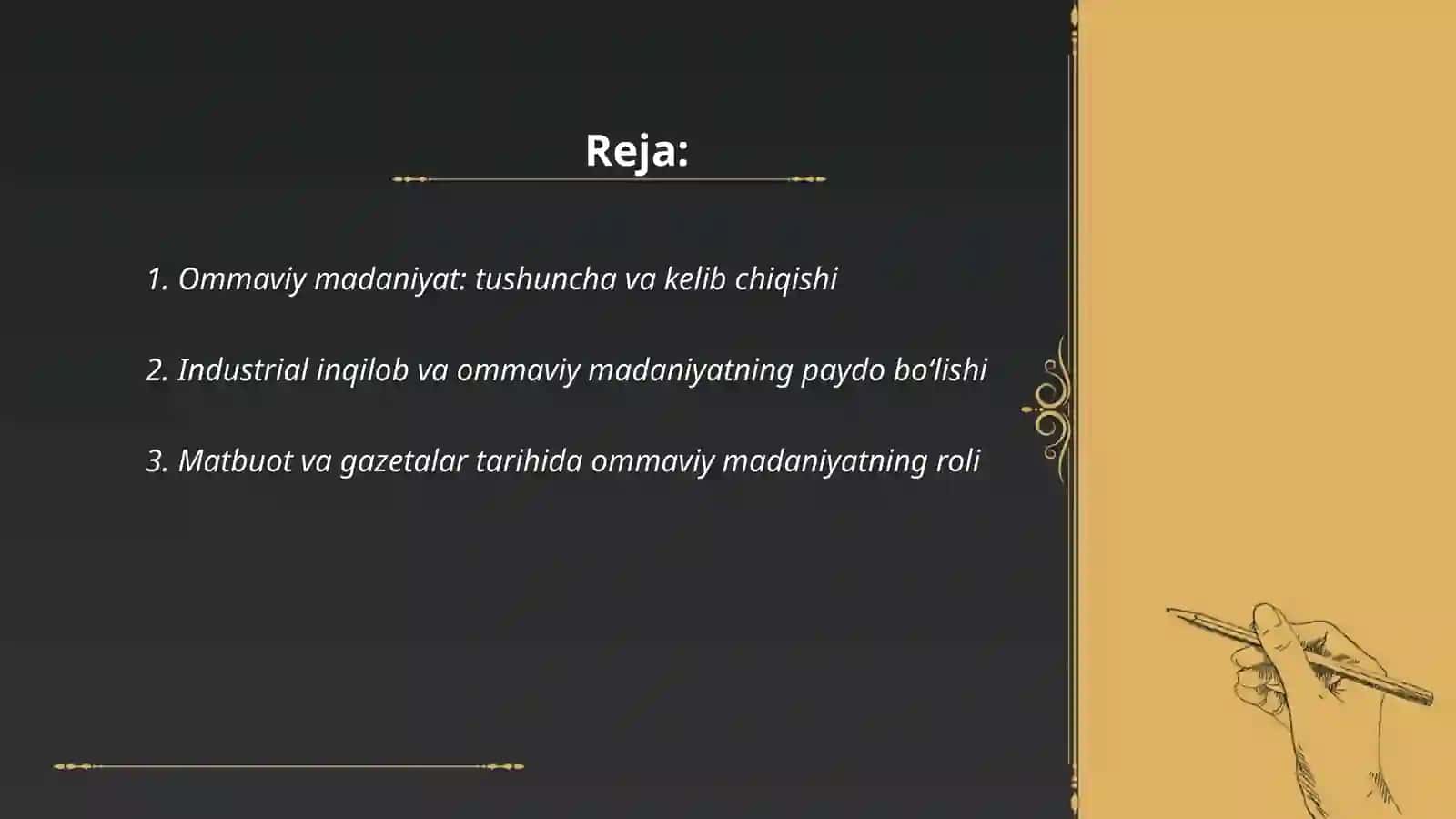 Ommaviy madaniyatning tarixi va uning turlari 2