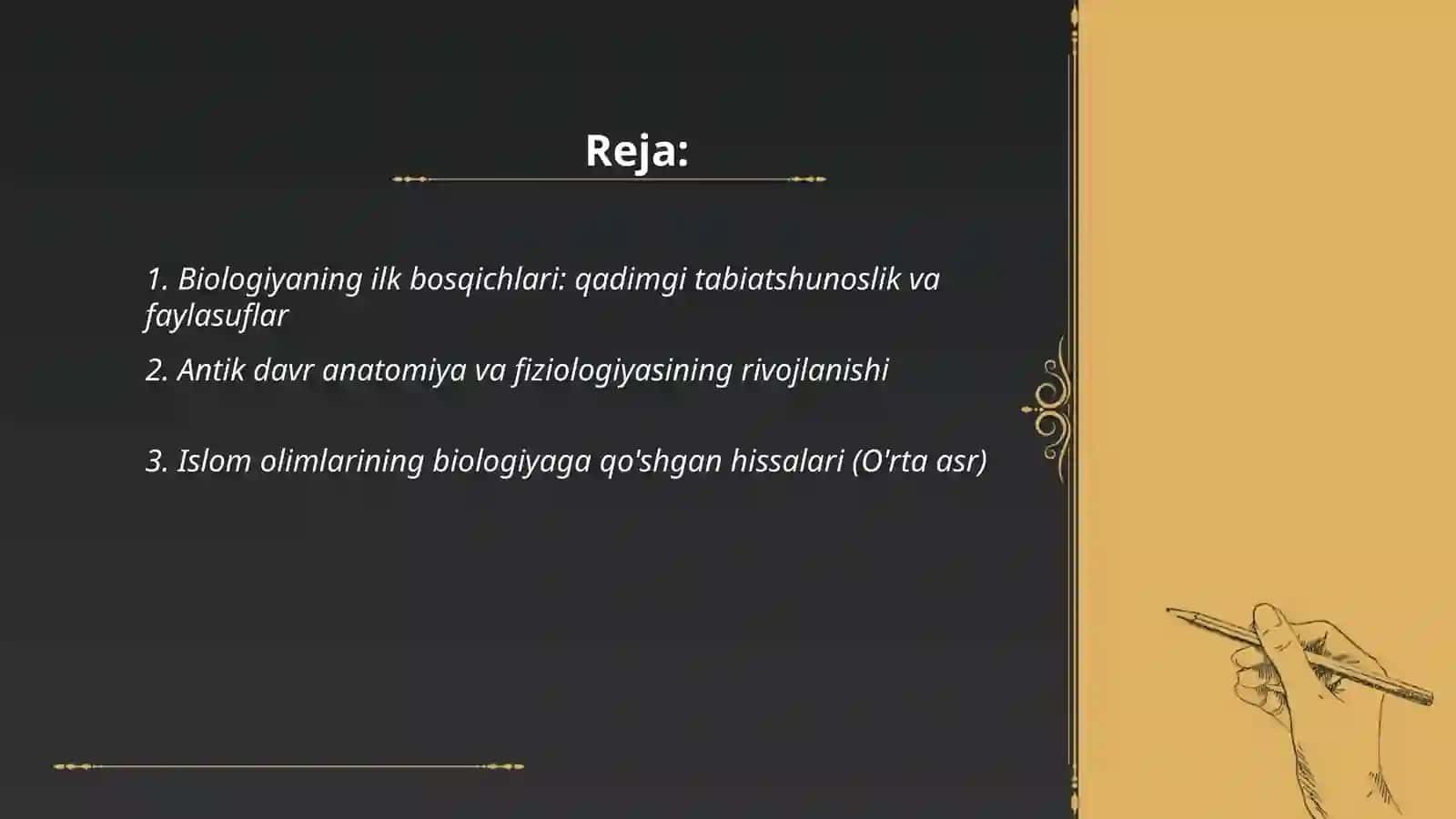 Biologiyaning rivojlanish bosqichlari 2