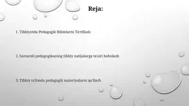 Tibbiyotda Pedagogik Bilimlarni Ta'riflash 2