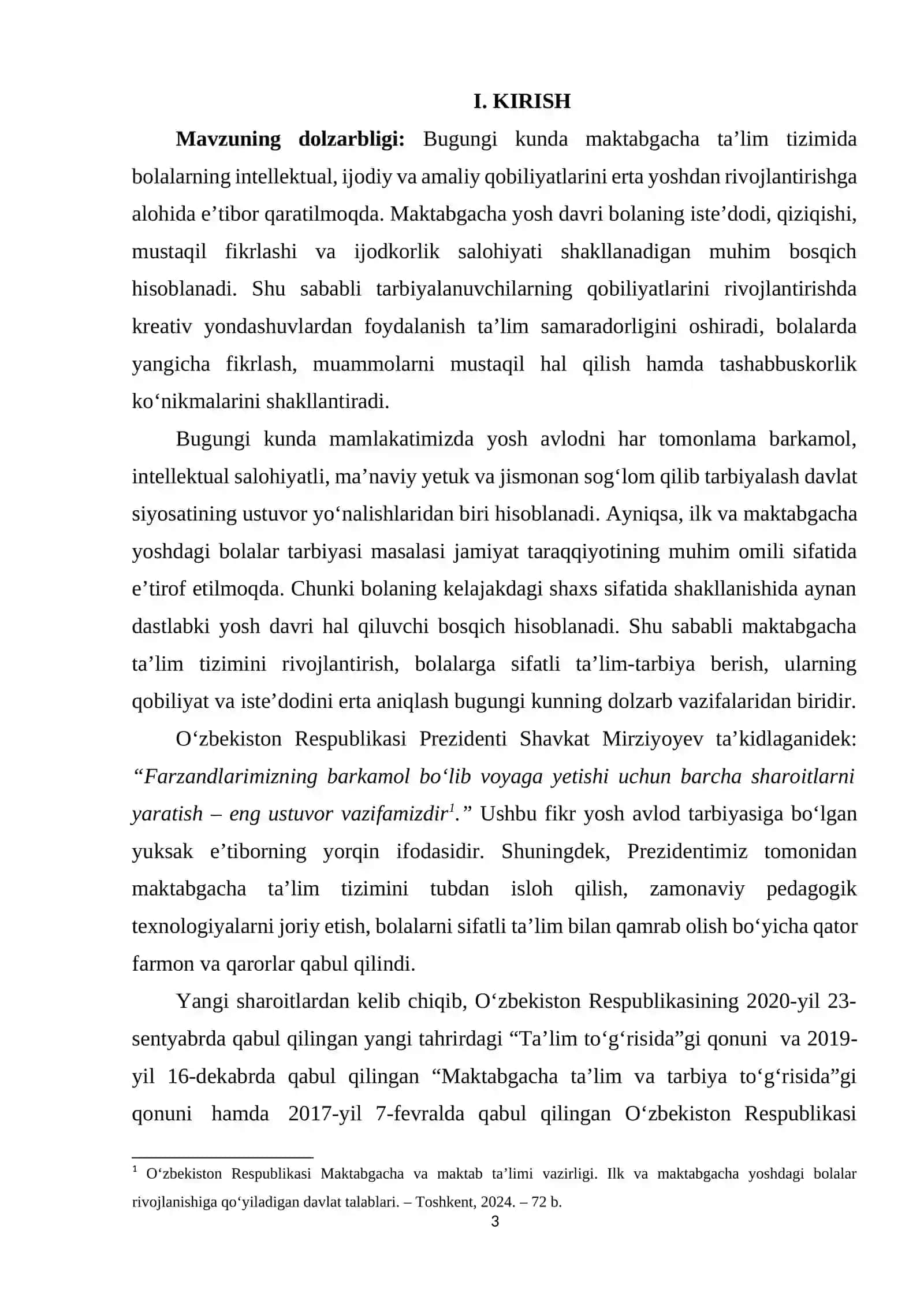 MAKTABGACHA TA`LIM TASHKILOTI TARBIYALANUVCHILARINING QOBILIYATLARINI RIVOJLANTIRISHGA KREATIV YONDASHUV 2