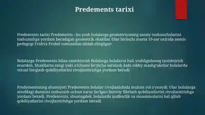 Bolalarni Predmentlar Shakli Bilan Tanishtirish Vazifalari 2