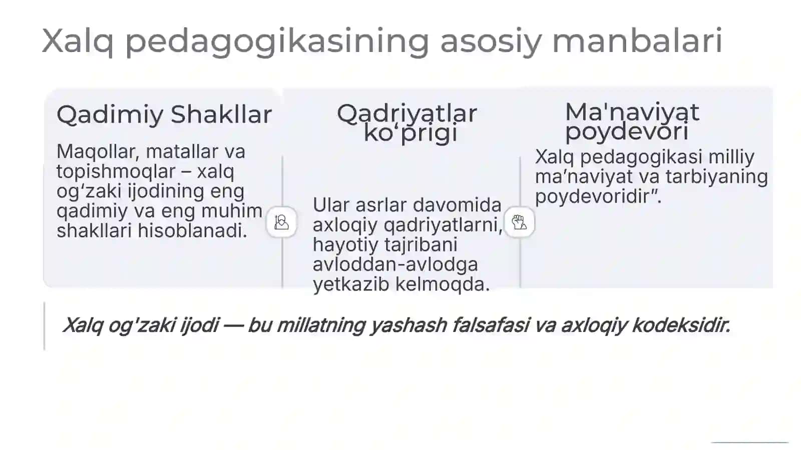 Maqol,matallar va topishmoqlarning axloqiy-ta’limiy ahamiyatlari 2
