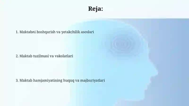 Maktabni boshqarish va unga rahbarlik qilish qoidalari 2