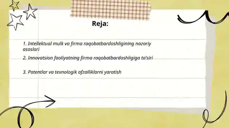 Innovatsion faoliyat va intellektual mulkning firmalar raqobatdoshligiga ta'siri 2