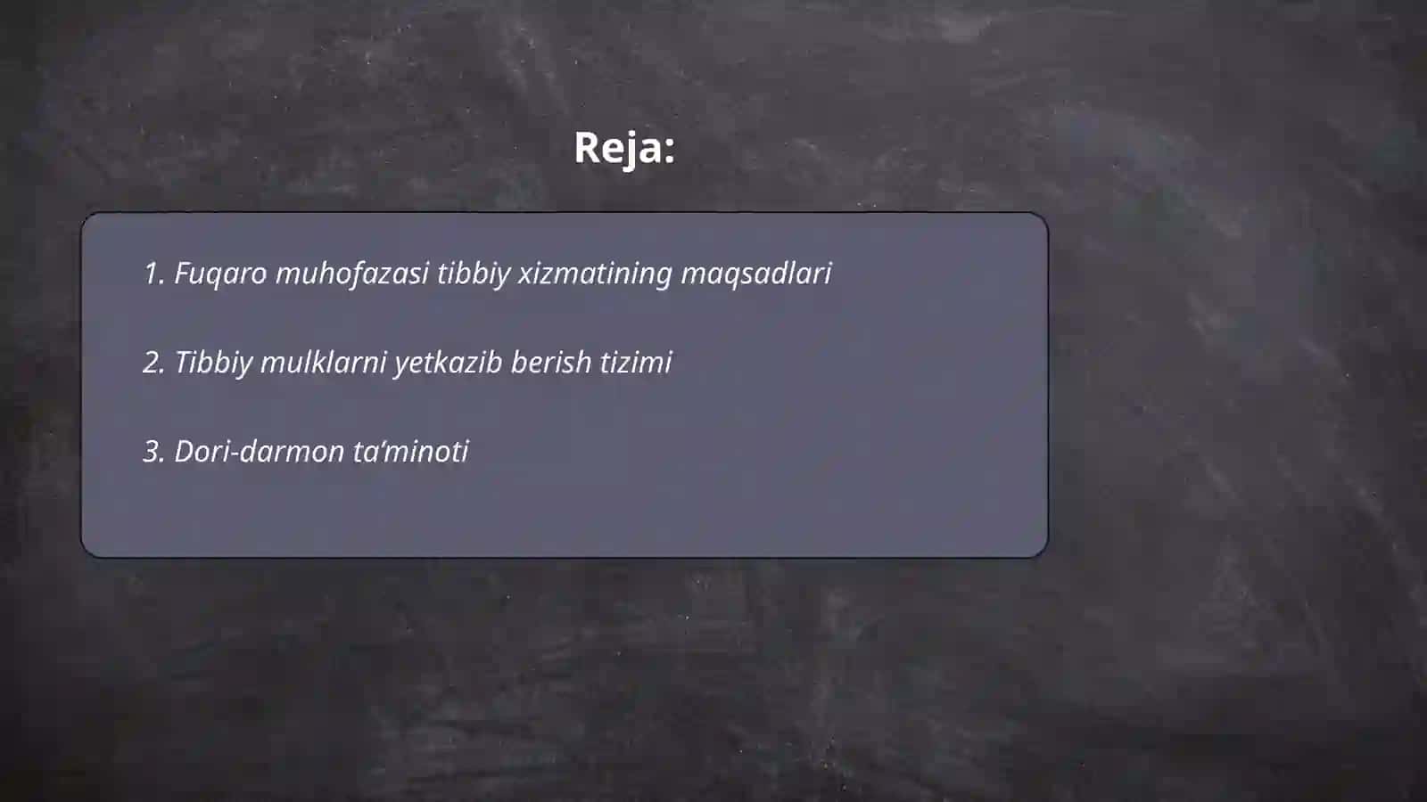 Fuqaro muhofazasi tibbiy xizmati tuzilmalarini tibbiy va boshqa mulklar bilan ta’minlash 2