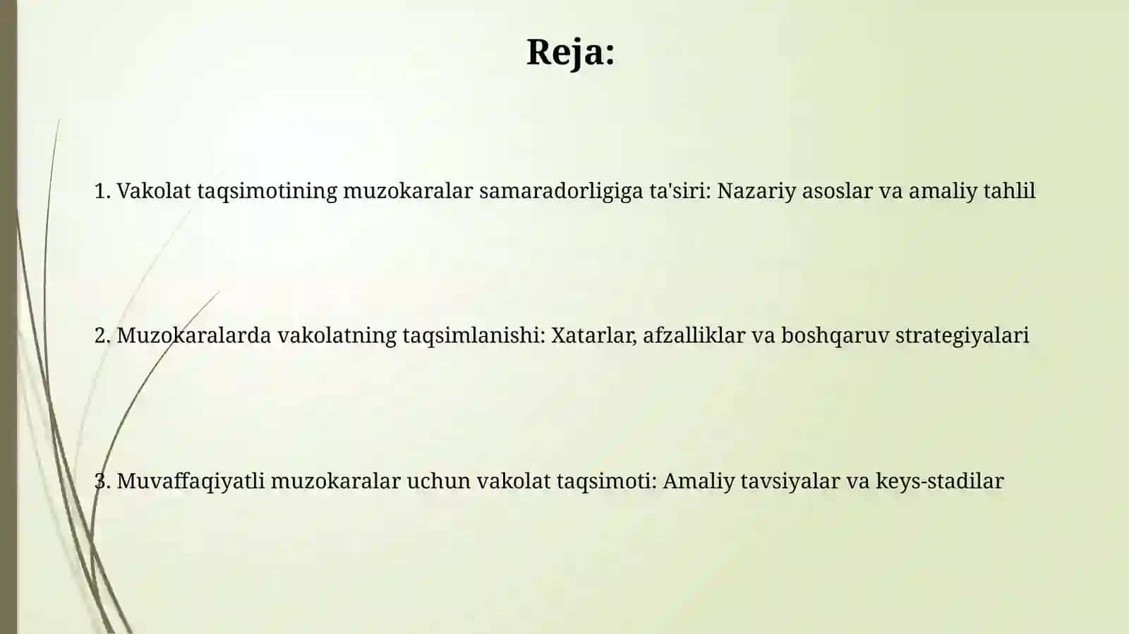 Rahbar va jamoa ishtirokidagi muzokalarda vakolatlar taqsimotining samaradorlikka ta’siri 2