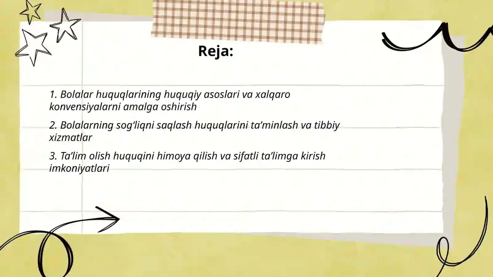Bolalar huquqlarini va himoyasini taʼminlash 2