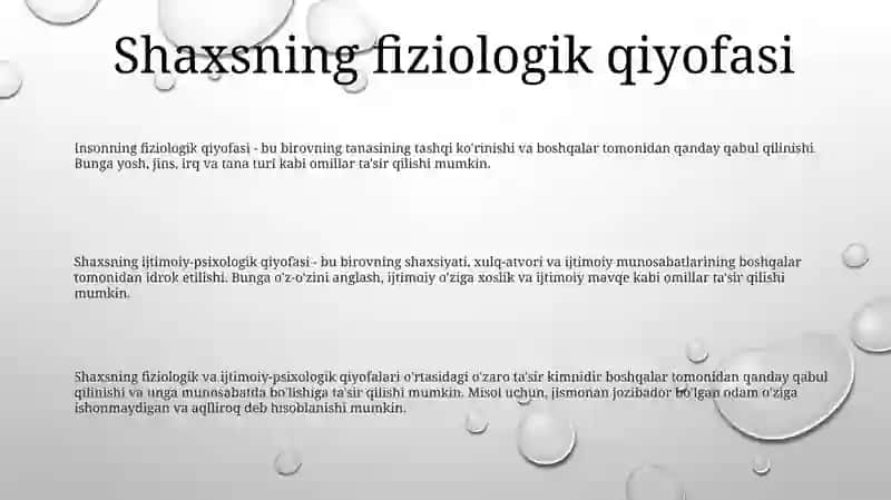 Shaxsning Ijtimoiy-Psixologik Qiyofasi 2