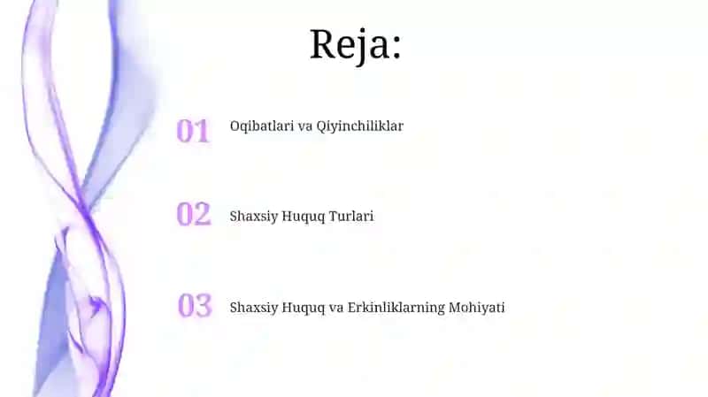 Shaxsiy Huquq va Erkinliklarning Mohiyati 2