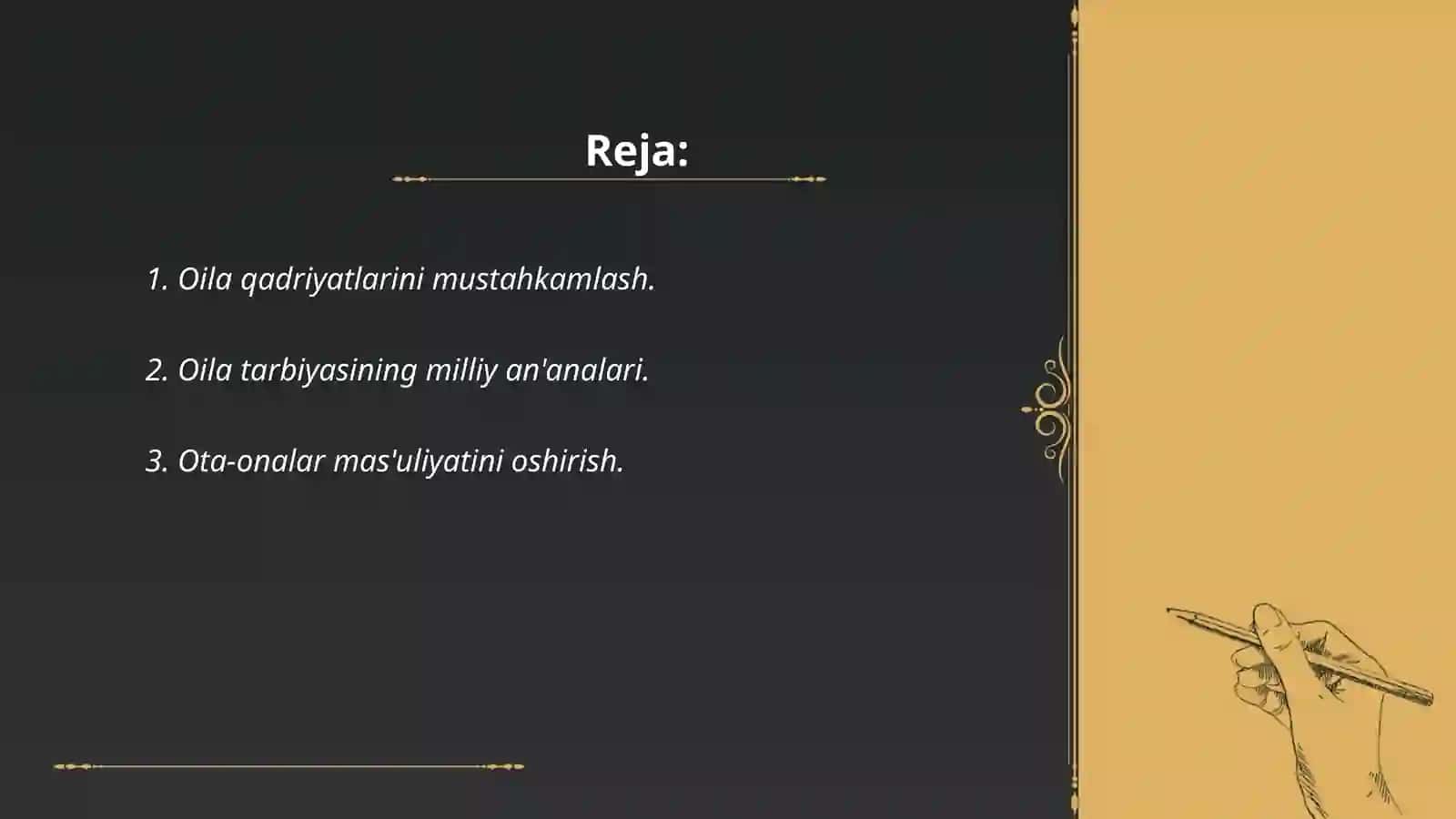 Oila qadriyatlarini mustahkamlash 2