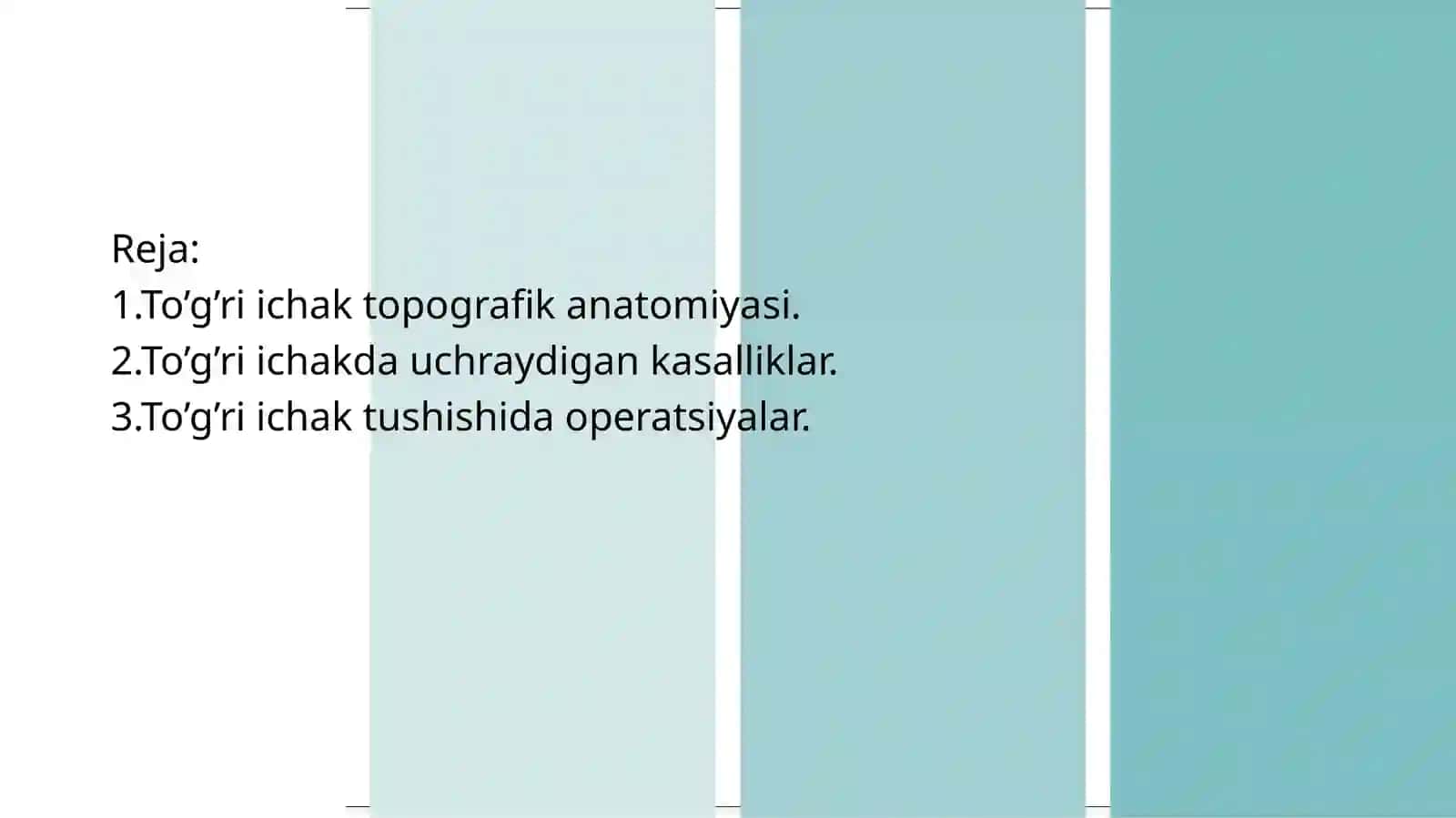 To'g'ri ichak tushishida operatsiyalar 2