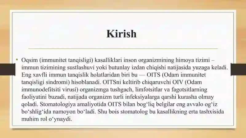 OITSning og‘iz bo‘shlig‘ida namoyon bo‘lishi 2