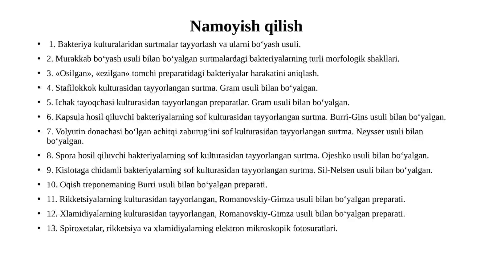 Mikroorganizmlarni morfologiyasi va o‘rganish usullari 2