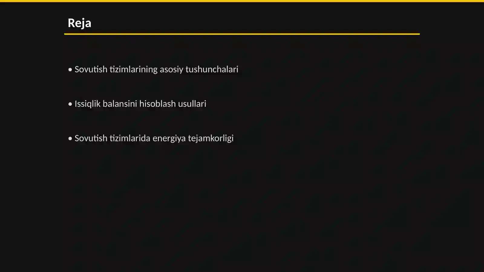 Sovutish tizimlarida issiqlik balansini hisoblash 2