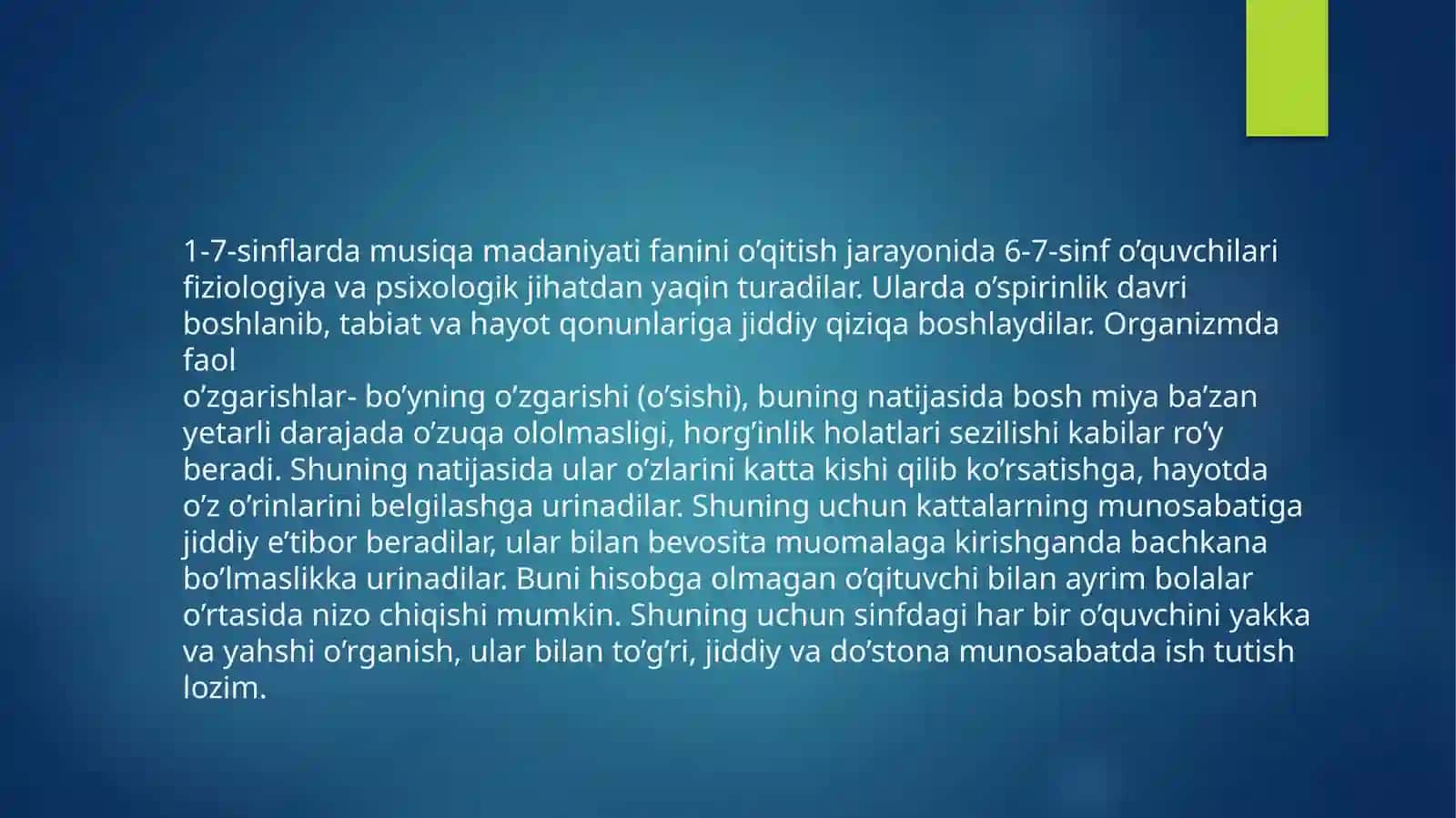 6-sinf o'quvchilarining psixologik-fiziologik xarakteristikasi 2