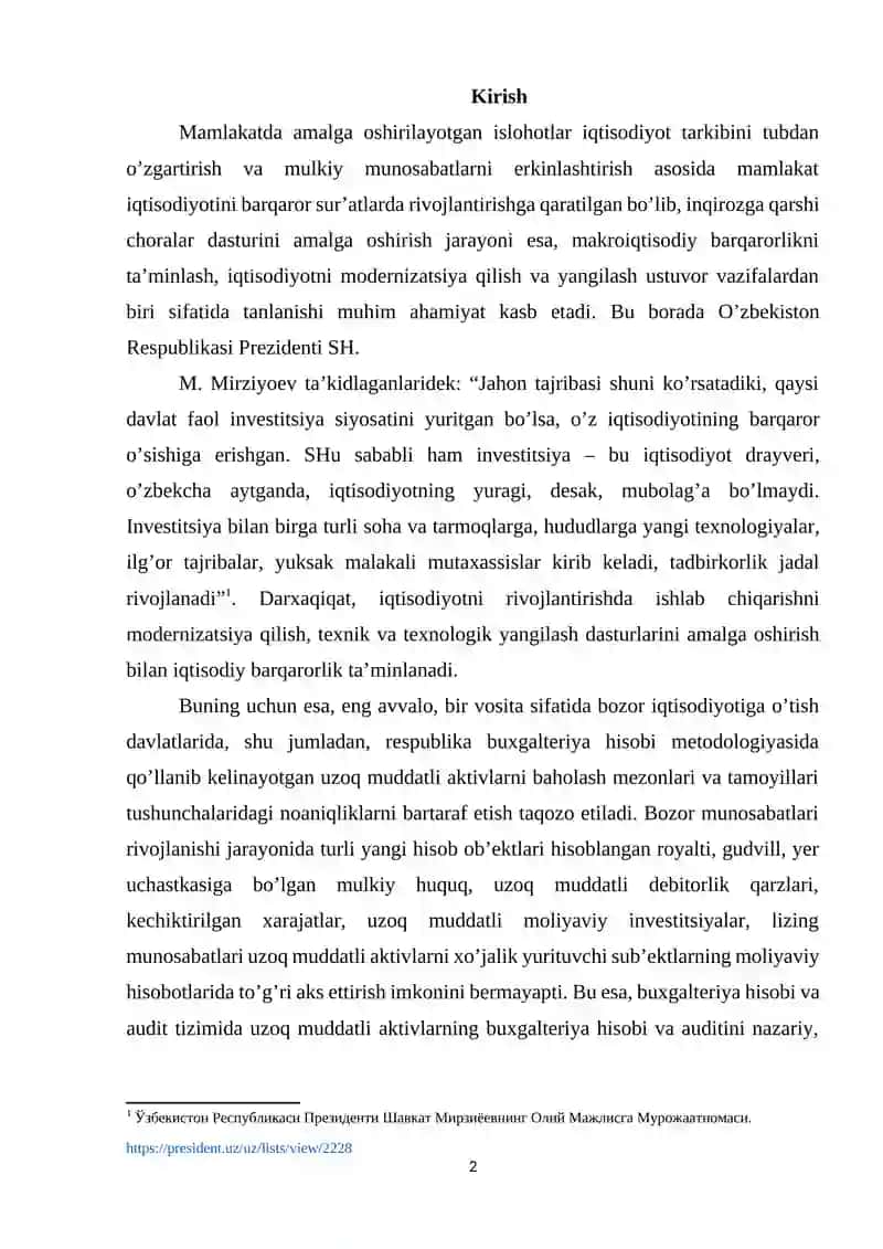 Uzoq muddatli aktivlarni hisobdan chiqarish hisobi 2