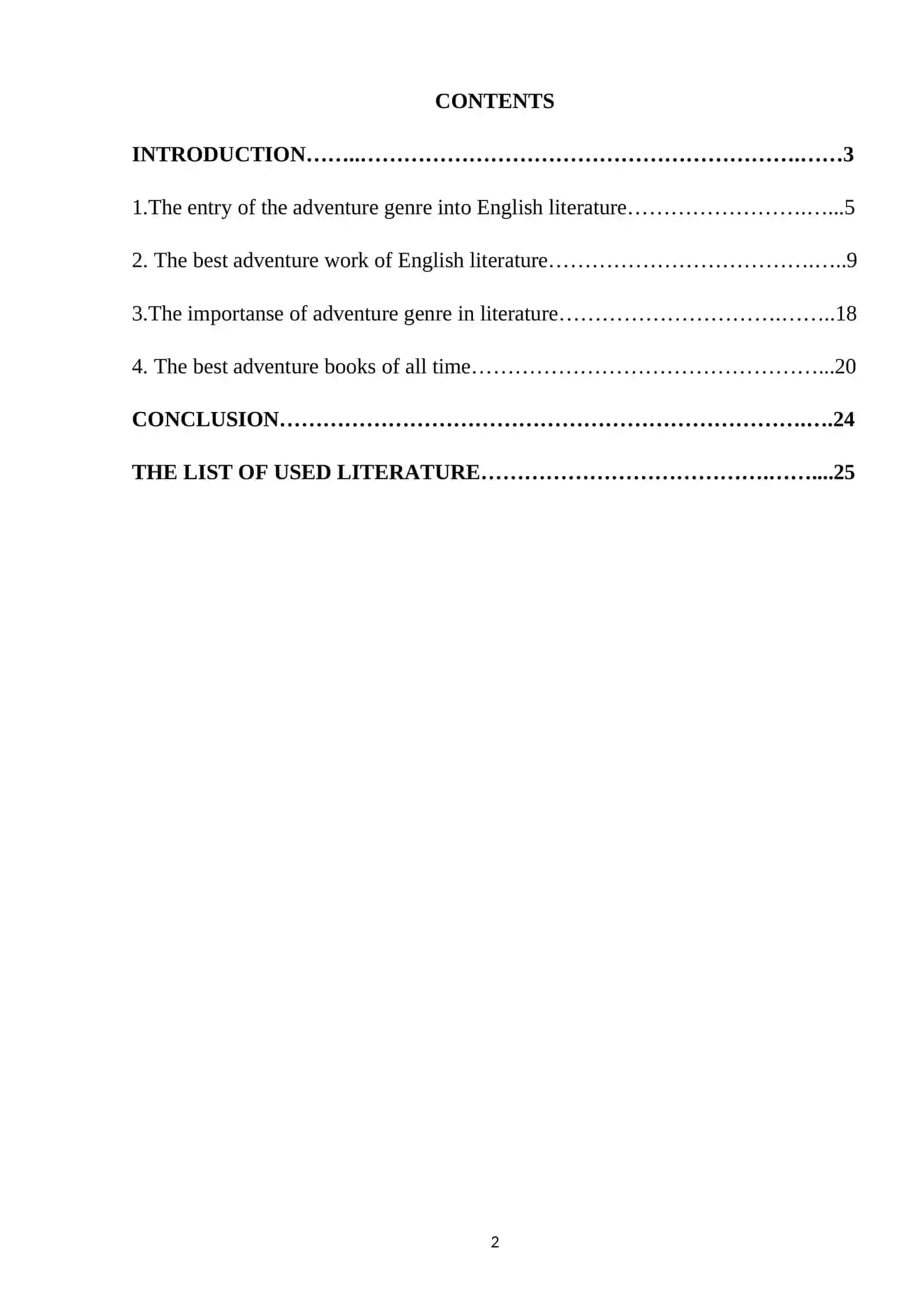 Adventure Genre in English Literature 2