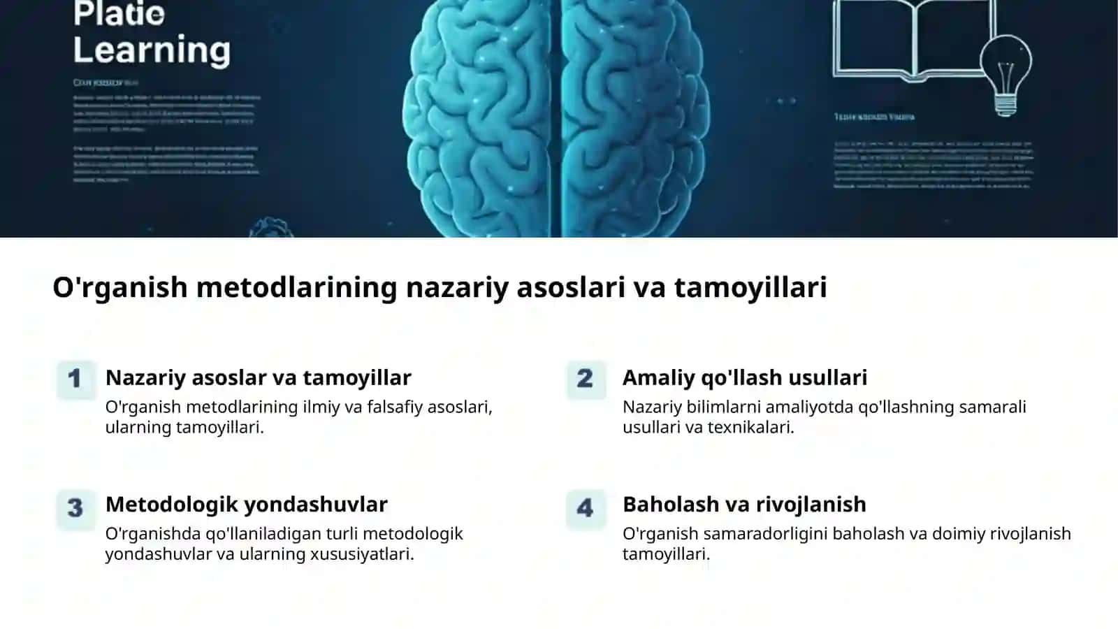 Perspektiv timsollarni o'rganish metodlari 2