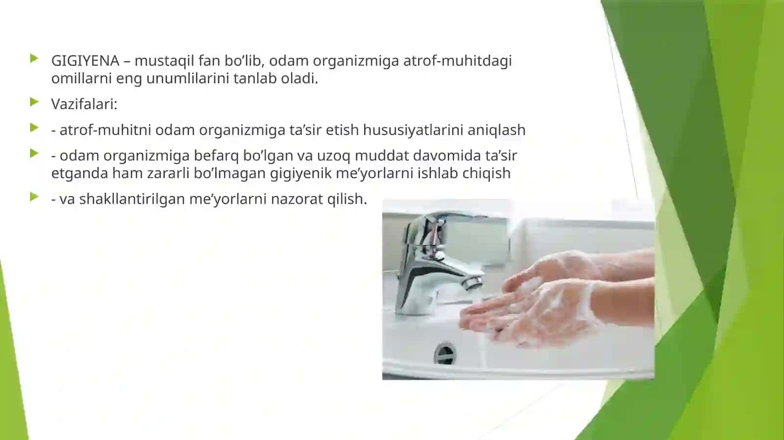 Ovqatlanishning adekvatligini tekshirish. Bemorlarning ovqatlanishini tashkil qilish 2
