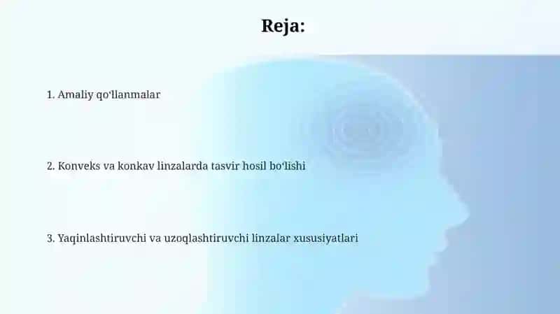Qavariq va botiq linzalarda tasvirlar yasash 2