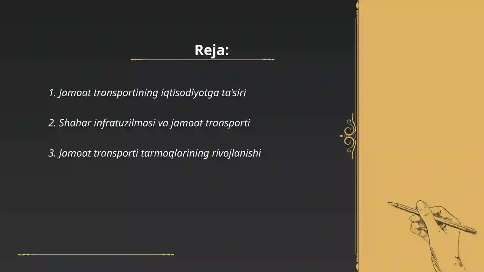 Jamoat transporti rivojlanishining iqtisodiyotga taʼsiri 2